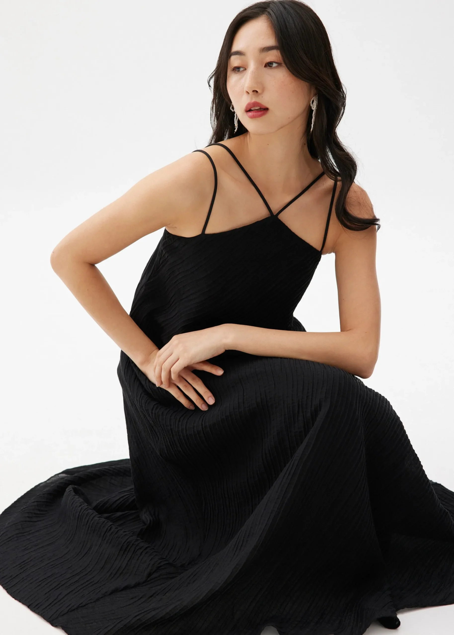 Halter Trapeze Maxi Dress