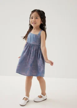 Hana Satin Babydoll Mini Dress in Opulent Florals