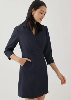 Hani Tailored A-line Wrap Mini Dress