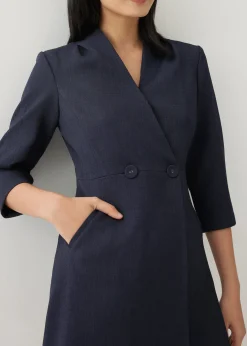 Hani Tailored A-line Wrap Mini Dress