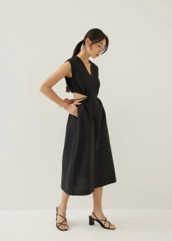 Harleen Elastic Fit & Flare Midi Dress