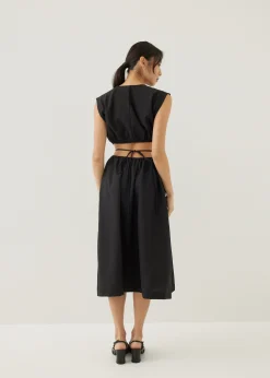 Harleen Elastic Fit & Flare Midi Dress