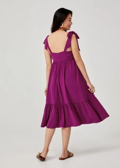 Harlyn Maternity Ribbon Tie Trapeze Dress
