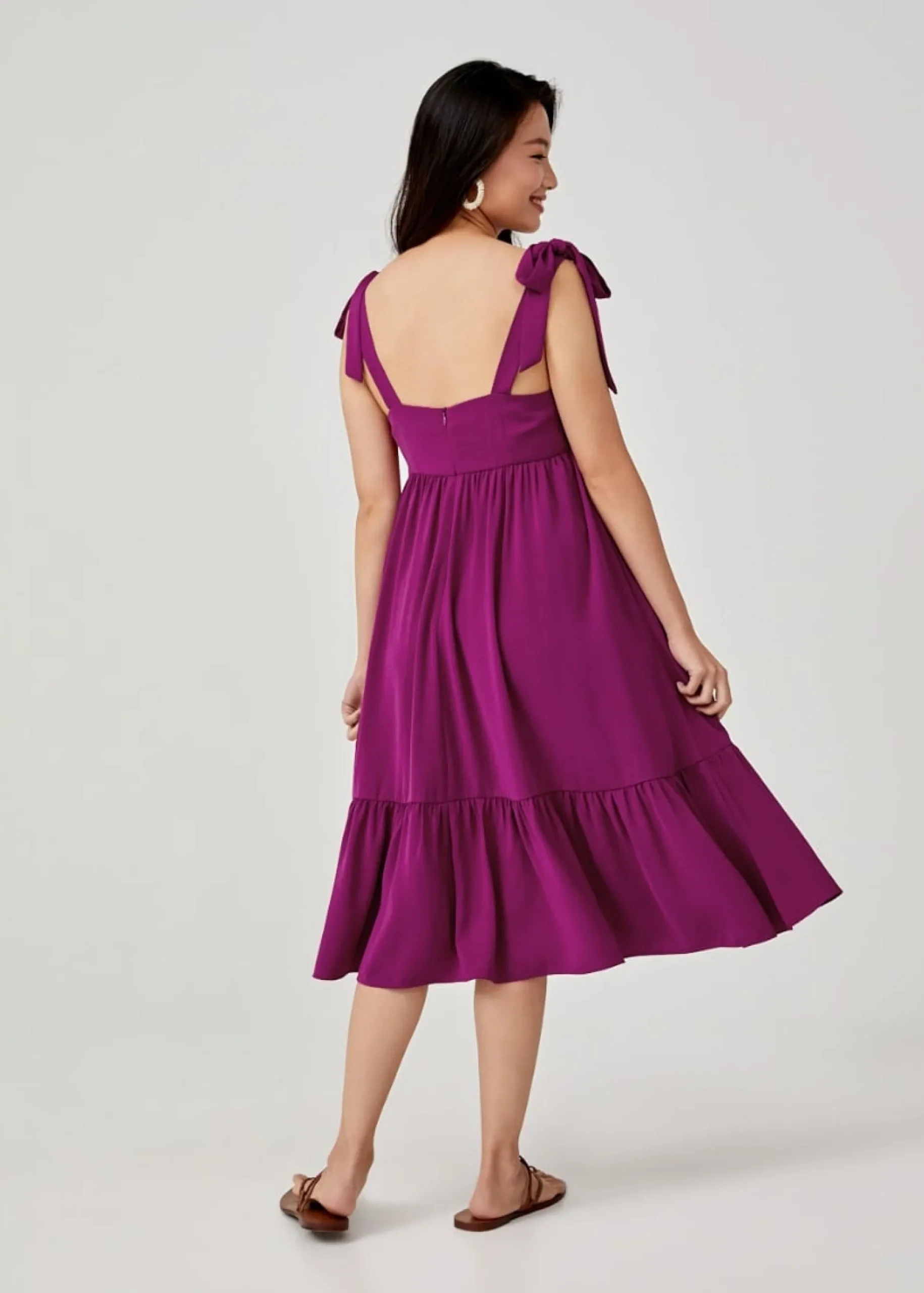 Harlyn Maternity Ribbon Tie Trapeze Dress