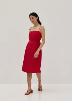 Hattie Pleated Column Dress