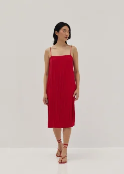 Hattie Pleated Column Dress