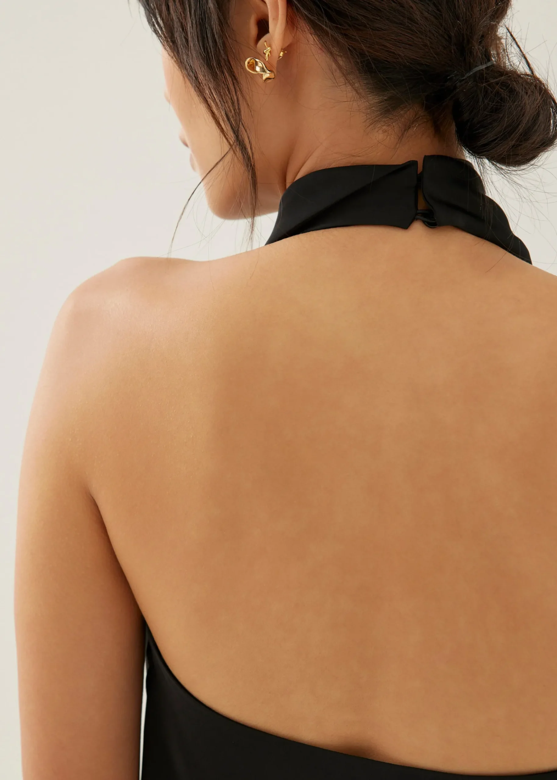 Henna Satin Halter Blouse
