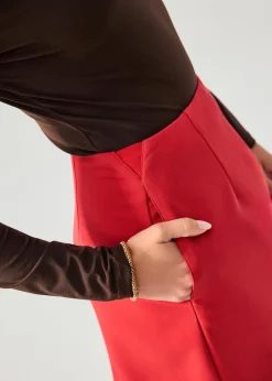 High Waist A-line Mini Skirt