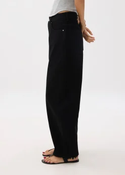 High Waist Denim Barrel Jeans