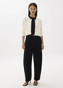 High Waist Denim Barrel Jeans