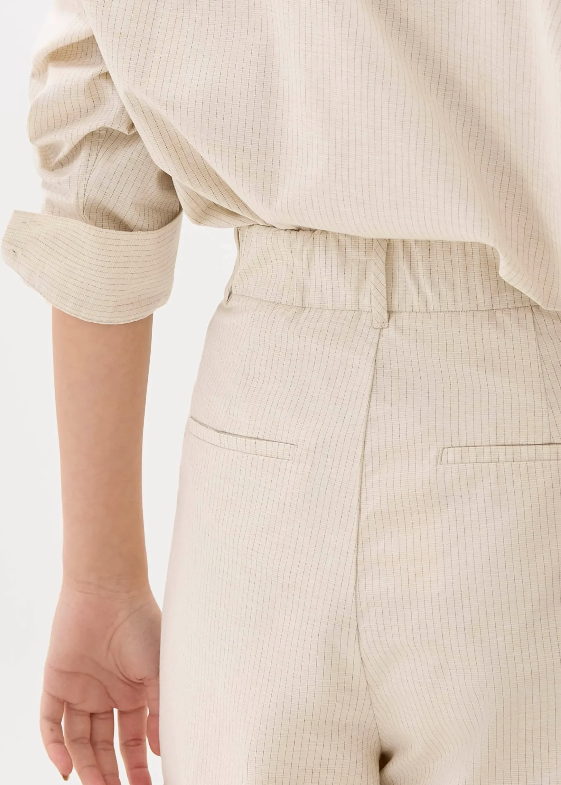 High Waist Tailored Bermuda Shorts