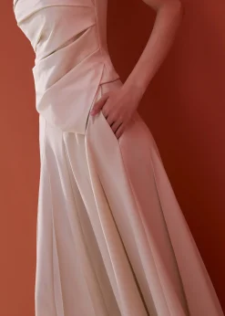 Hiraya Elastic Pleated Panelled Flare Midaxi Skirt