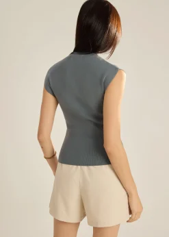 Huan Knit Mock Neck Top