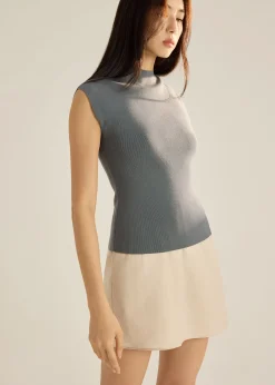 Huan Knit Mock Neck Top