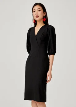 Hyacynthe Puff Sleeve Midi Dress