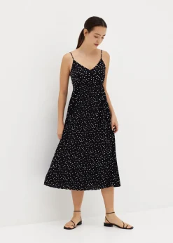 Indya Polka Dot Pleated Dress