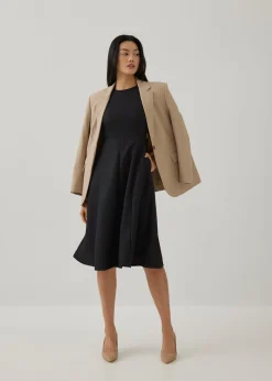 Inka Textured Fit & Flare Dress