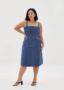 Irise Denim Panelled Pinafore