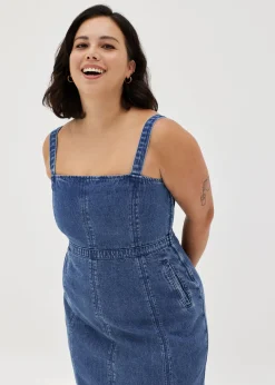 Irise Denim Panelled Pinafore