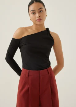 Isbel Asymmetric Jersey Top