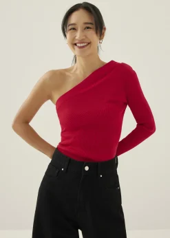 Isbeth Asymmetric Knit Toga Top