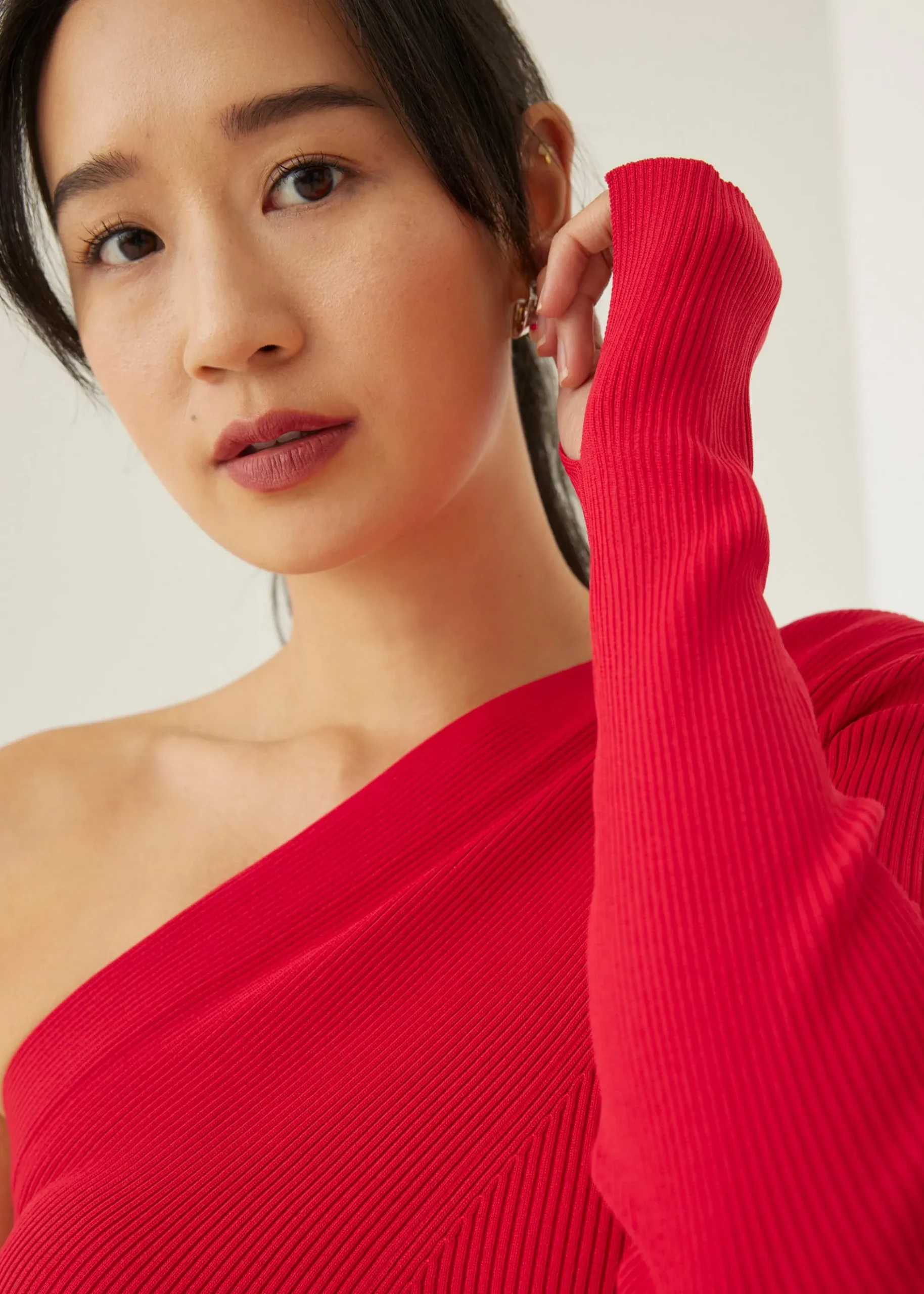 Isbeth Asymmetric Knit Toga Top
