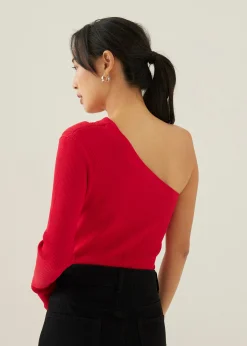 Isbeth Asymmetric Knit Toga Top