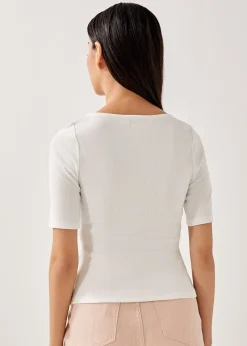 Isella Ribbed Knot Twist Top
