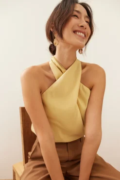 Isidra Satin Halter Top
