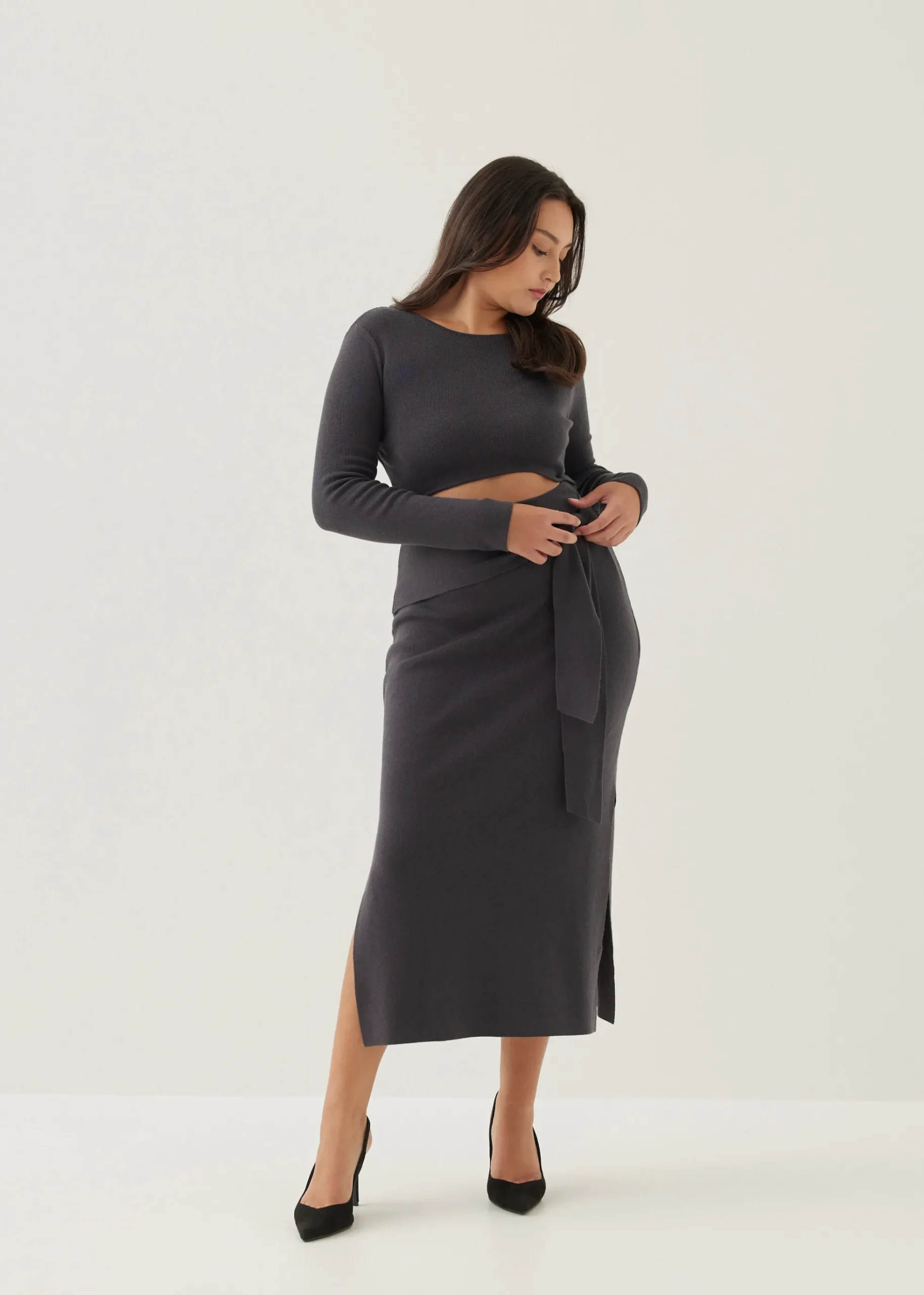 Issie Knit Column Midi Dress