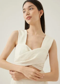 Ivanka Textured Sweetheart Column Midi Dress
