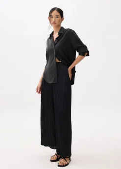 Ivy Satin Button Down Shirt