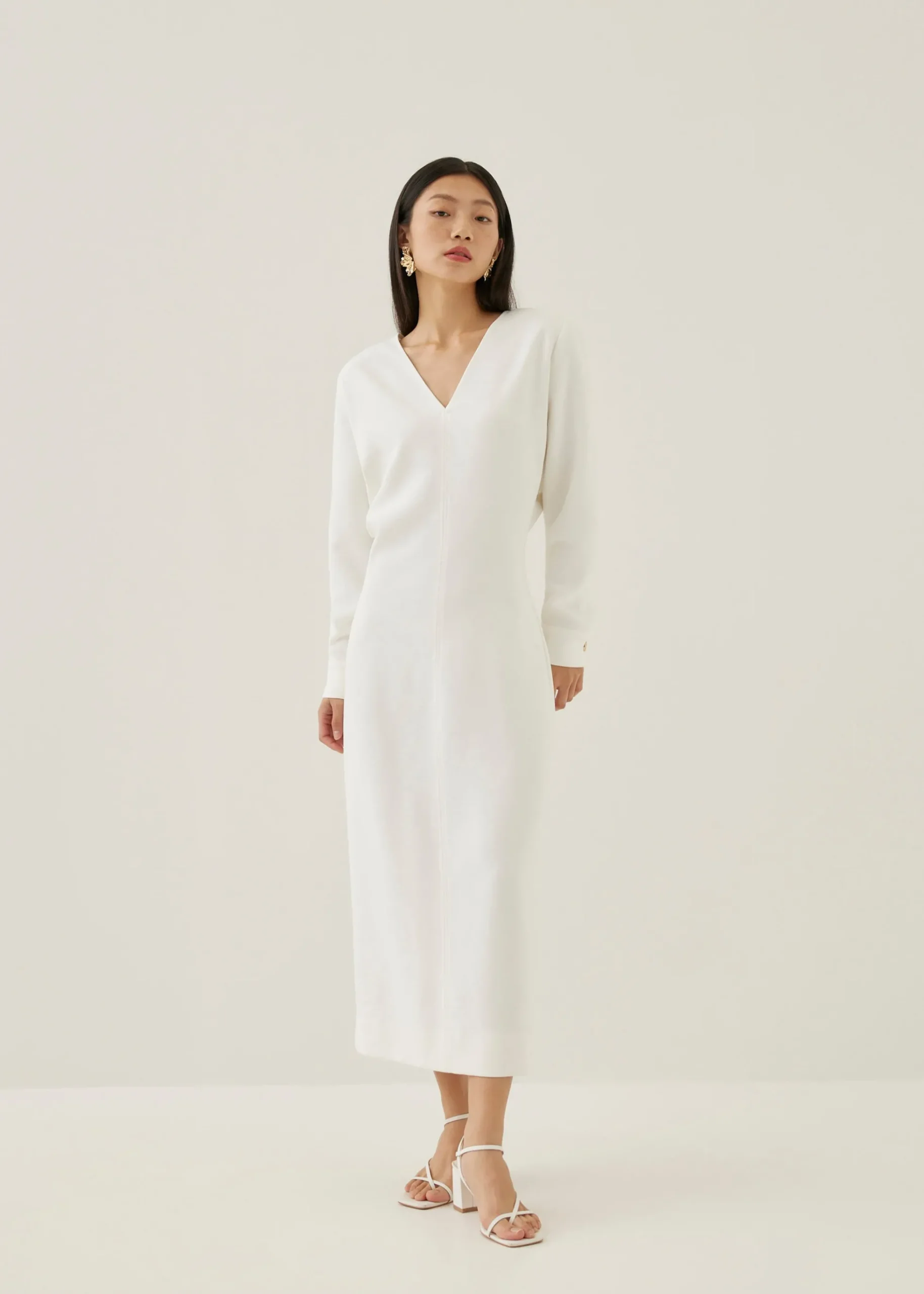 Izobel Padded Tailored Column Midaxi Dress