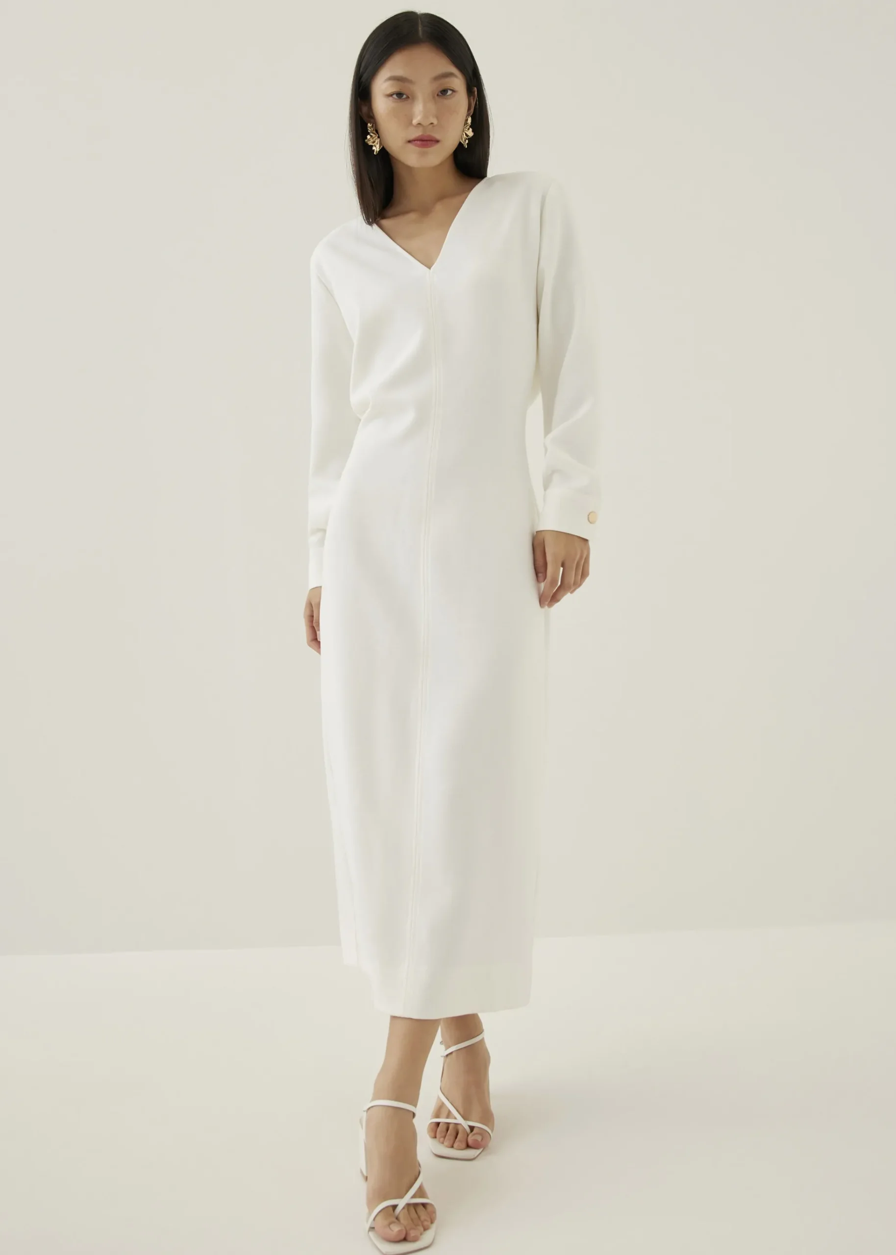 Izobel Padded Tailored Column Midaxi Dress