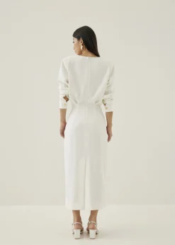 Izobel Padded Tailored Column Midaxi Dress