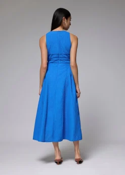Jacquard Fit & Flare Midaxi Dress