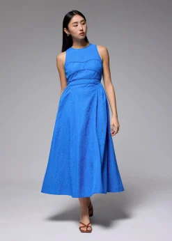 Jacquard Fit & Flare Midaxi Dress