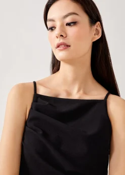 Jaena Drape Bodycon Midi Dress