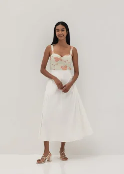 Janet Padded Bustier Top in Prosperous Blooms