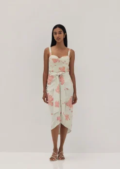 Janet Padded Bustier Top in Prosperous Blooms