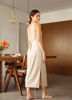 Jarlo Low Back Twist Maxi Dress