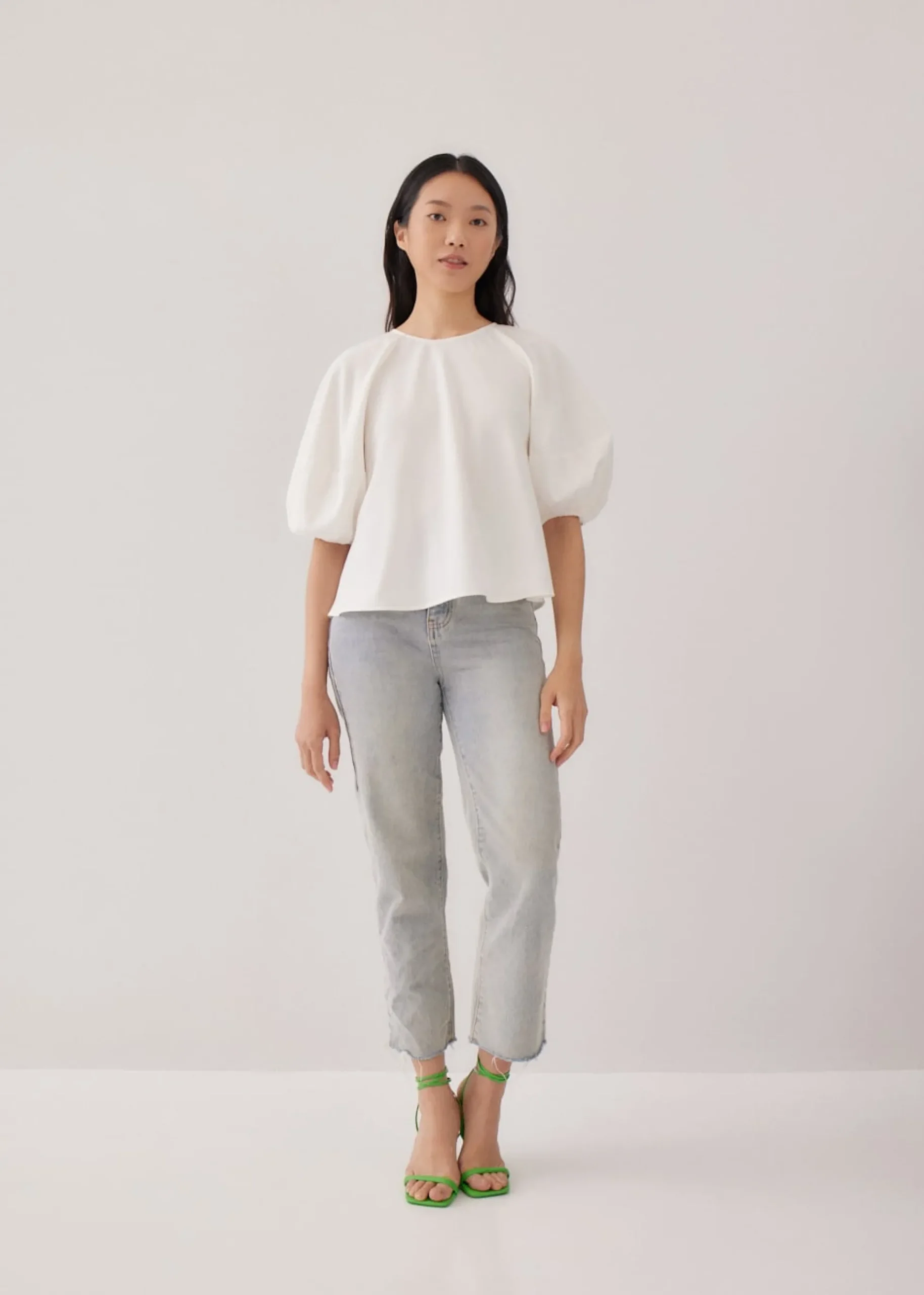 Jastine Lantern Sleeve Blouse
