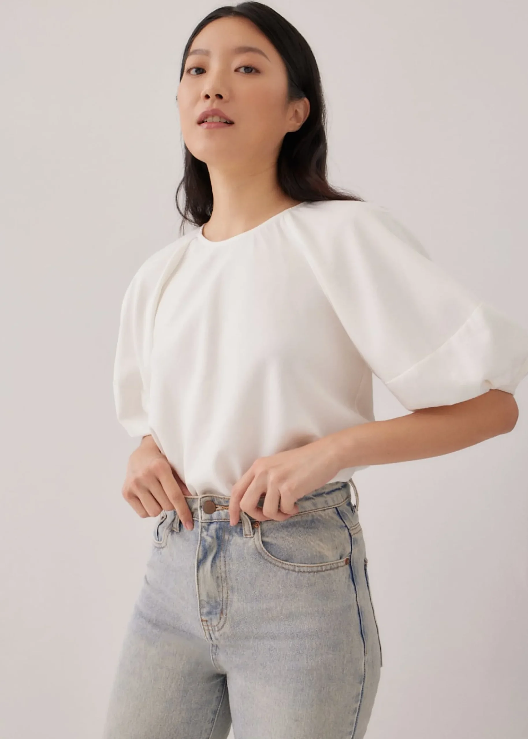 Jastine Lantern Sleeve Blouse
