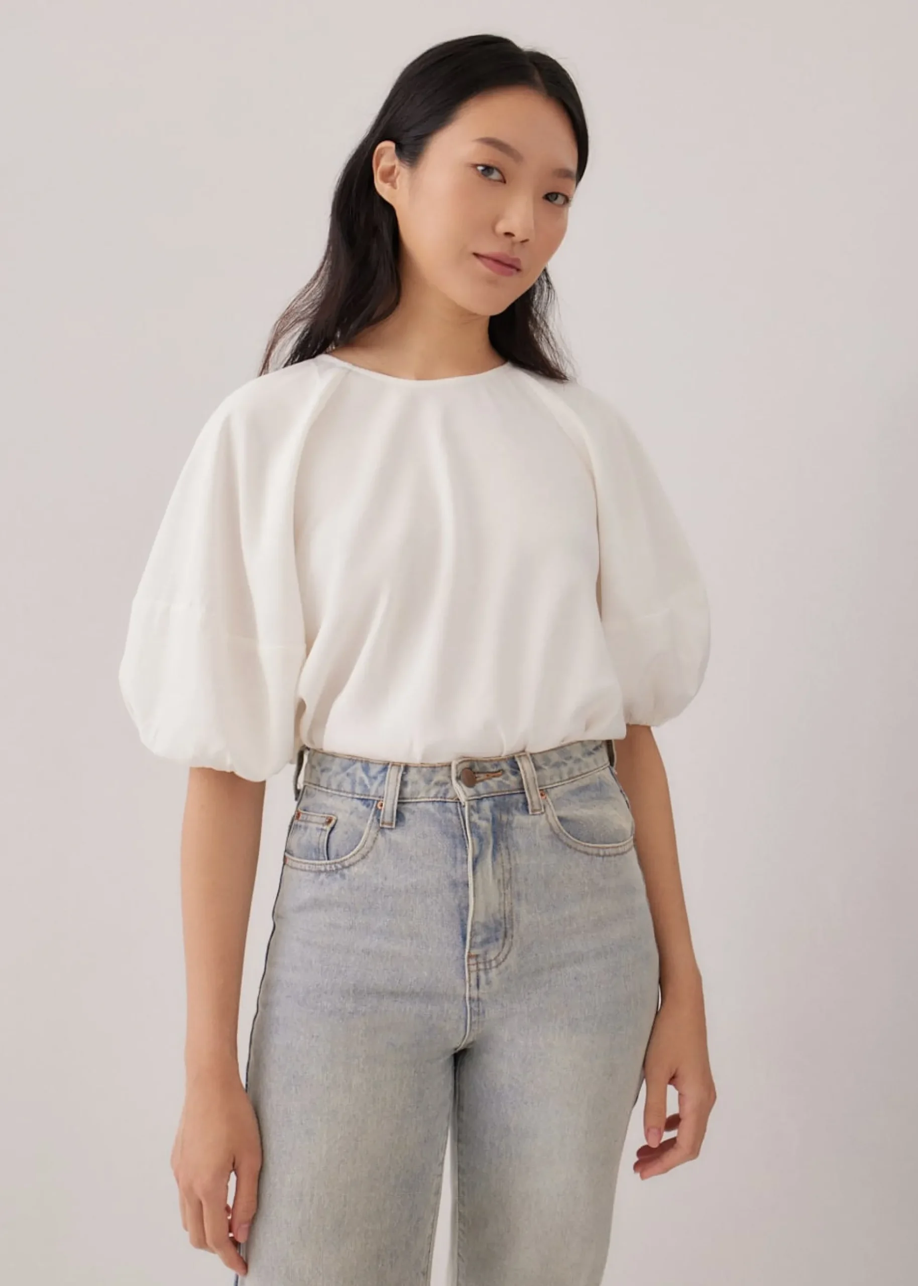 Jastine Lantern Sleeve Blouse