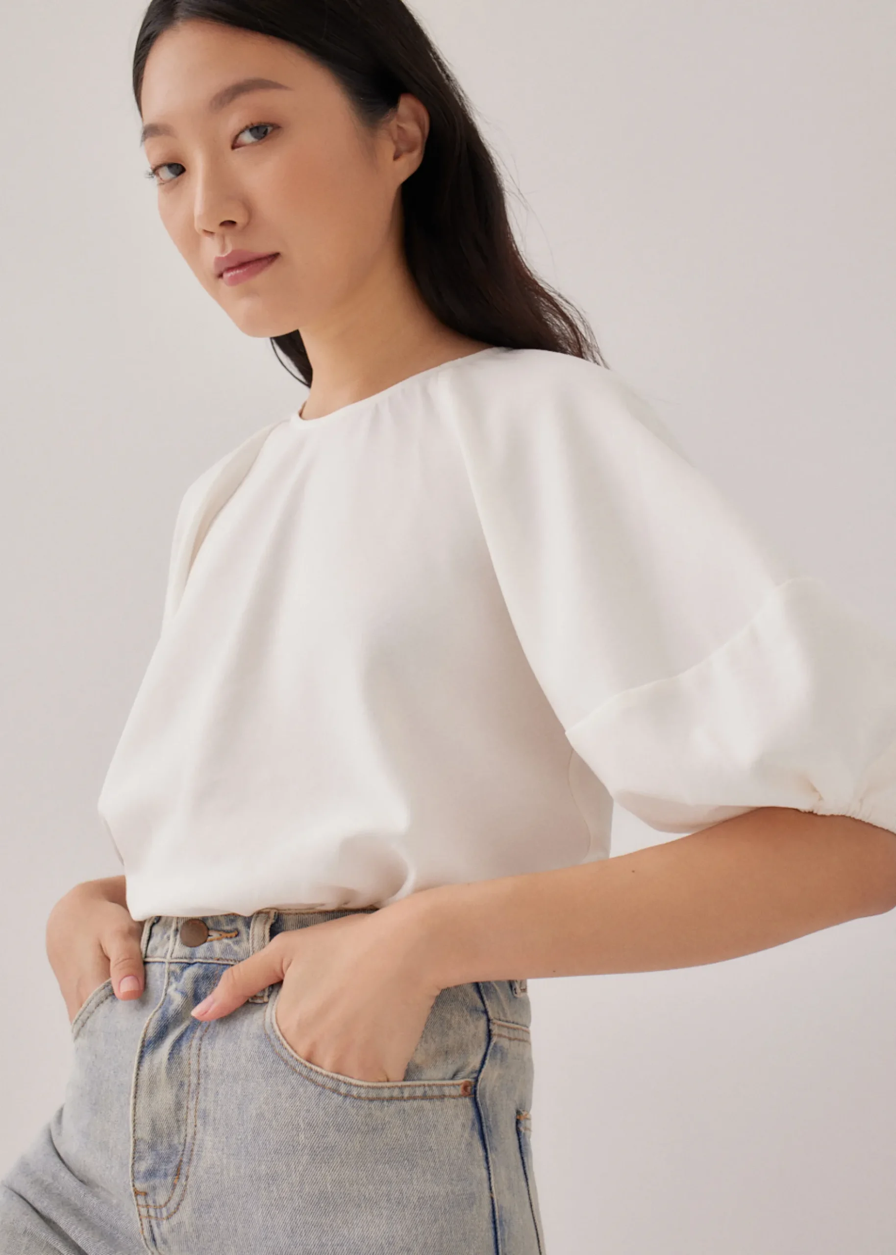 Jastine Lantern Sleeve Blouse