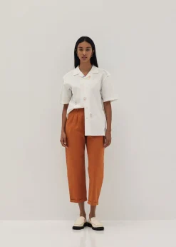 Jaylee Unisex Embroidered Relaxed Shirt in Humble Abode