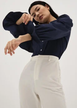 Jazleen Ruffle Cuff Relaxed Blouse