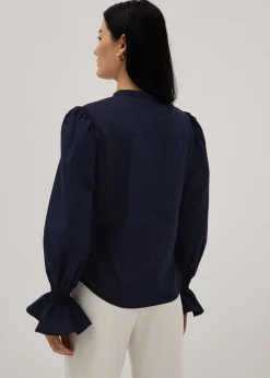 Jazleen Ruffle Cuff Relaxed Blouse