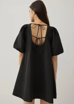 Jeddie Trapeze Puff Sleeve Dress