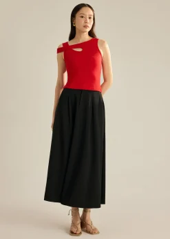 Jersey Asymmetric Cut Out Tank